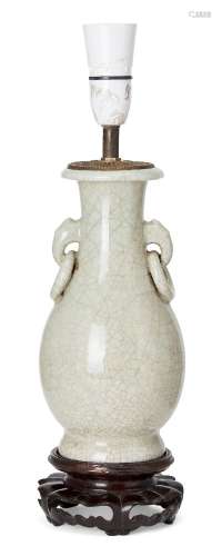 A Chinese stoneware monochrome vase, 18th/19th century, cove...