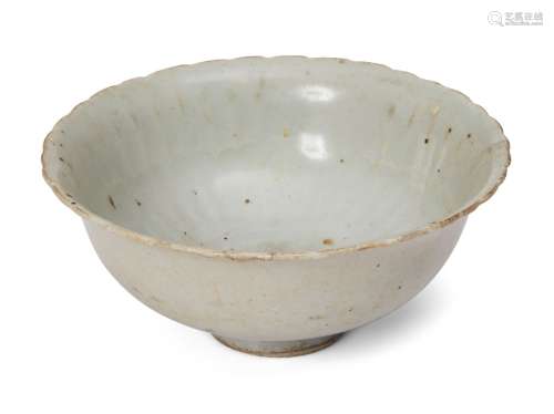 A Chinese porcelain moulded yingqing bowl, Song/Yuan dynasty...