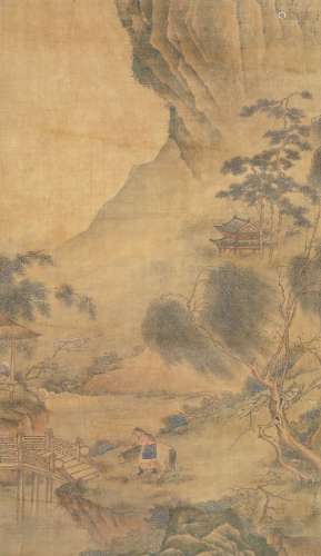 MANNER OF QIU YING (SHIFU, 1494-1551), ink and colour on sil...
