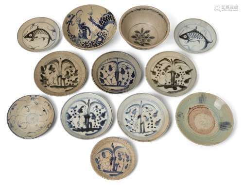 A collection of Chinese provincial porcelain, 19th century, ...