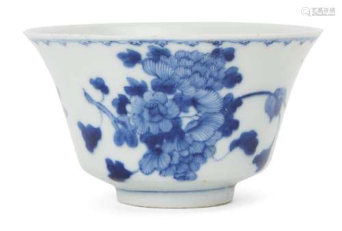 A Chinese porcelain bowl, early 19th century, painted in und...