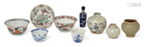 A collection of Chinese ceramics, Song-Qing dynasty, with a ...