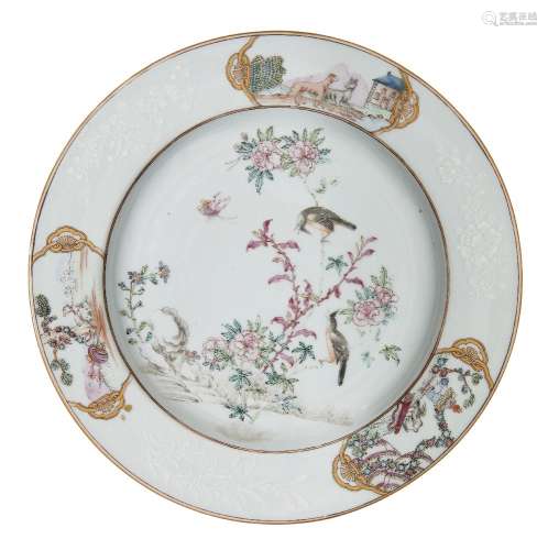 A rare Chinese famille rose porcelain dish, Yongzheng-early ...