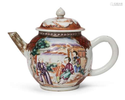 A Chinese famille rose porcelain teapot, Qianlong period, de...