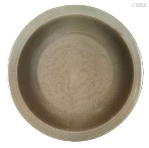 A Chinese Longquan celadon 'twin fish' bowl, Ming dynasty, 1...