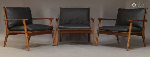 Stellar works, a set of three 'Ren' lounge chairs, or recent...