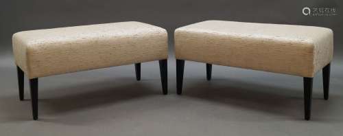 A pair of contemporary stools, of recent manufacture, with r...