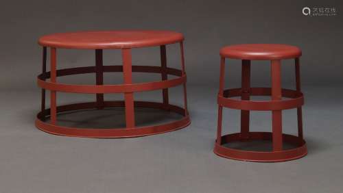 MSDS studio, a '6063' side table and stool for Good thing, t...