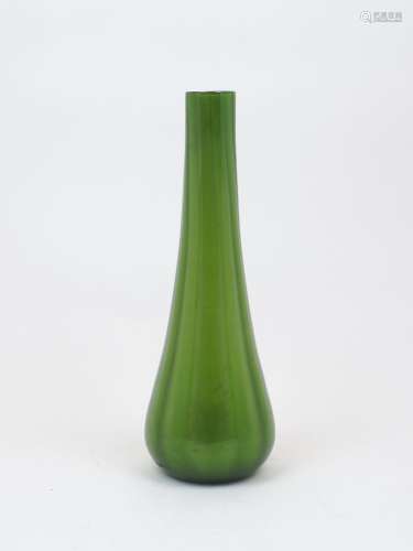 A green glass vase, second half 20th century, of tapering fo...