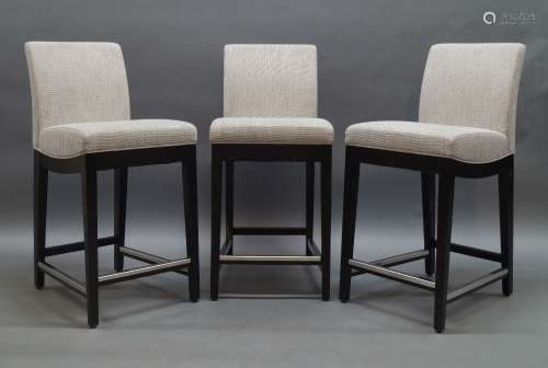 A set of three contemporary bar stools by Protocol, of recen...