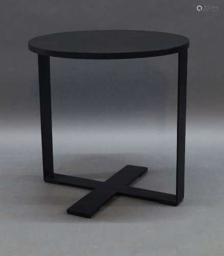 A contemporary side table, of recent manufacture, with hamme...