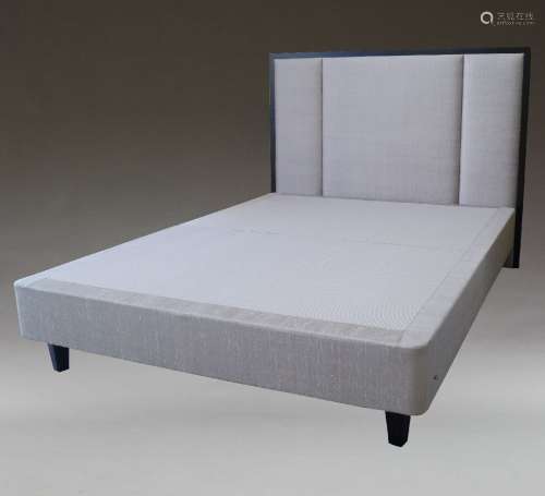 A contemporary double bed frame, of recent manufacture, with...