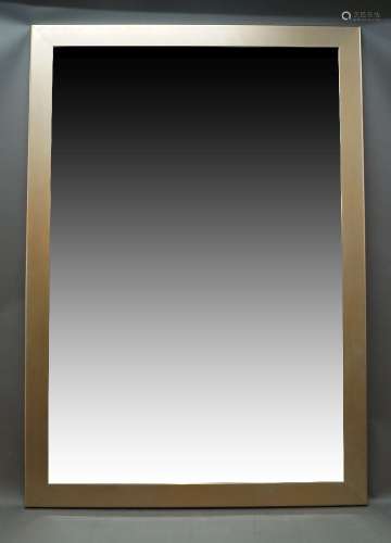 A large contemporary overmantle mirror, of rectangular form ...