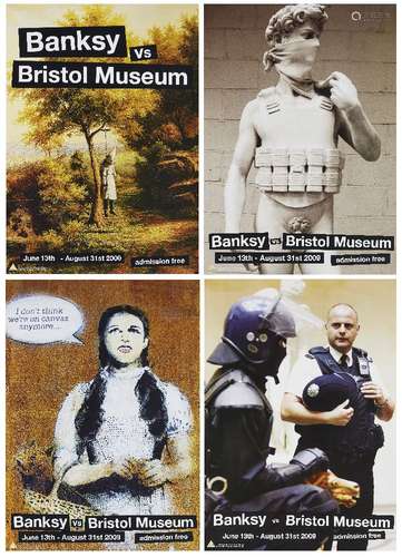 WITHDRAWNBanksy, British b.1974- Four posters from the Banks...