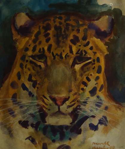 Newall Marshall, mid-20th century- Head of a leopard, and tw...