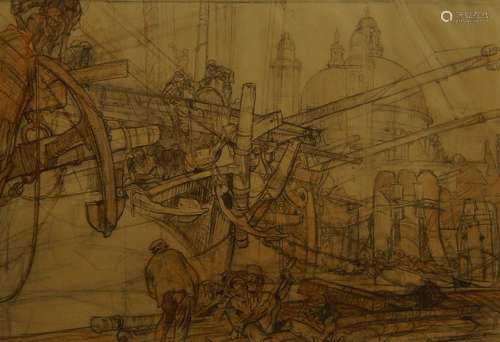 Sir Frank Brangwyn RA RWS RBA, British 1867-1956- Through th...