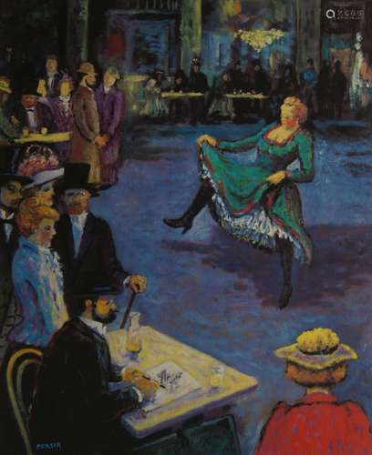 Alfred Persia, French b. 1933- Dancers in a Parisian bar; li...