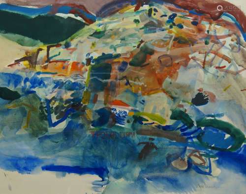 Ann Winn, British 1930-2015- Untitled abstract; watercolour,...