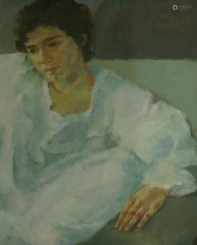 Jennifer Anderson, Scottish b.1975- Elsewhere; oil on canvas...