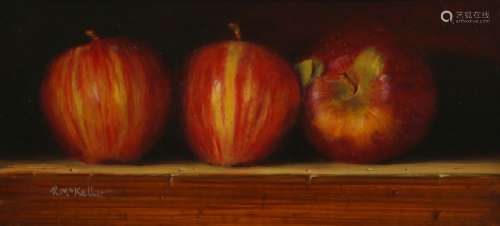 Robert McKellar, British 1945-2009- Still life with apples; ...