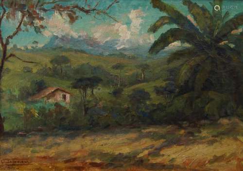 South American School, late 20th century- Landscape; oil on ...