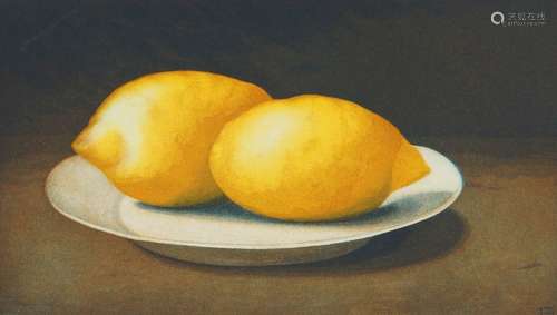 Elizabeth Von Holleben, German b.1943- Still Life (Two Lemon...