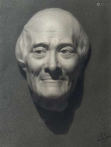 British School, late 19th/early 20th century- Bust of Voltai...