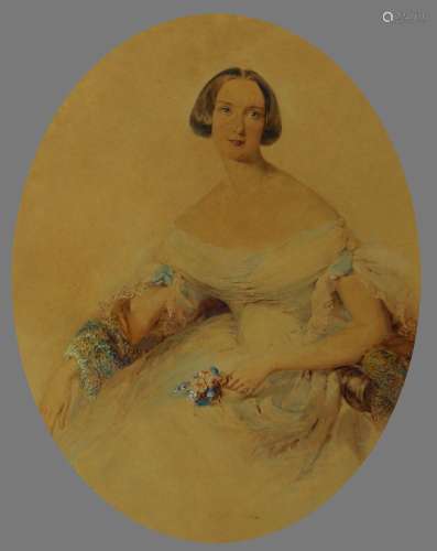 Joseph Mathias Negelen, Swiss 1792-1870- A portrait of Lady ...