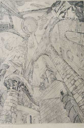 Roger Vieillard, French 1907-1989- Architecture II (Tour de ...