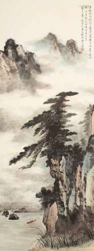 胡念祖(1927~2019) 山水 設色 紙本 立軸