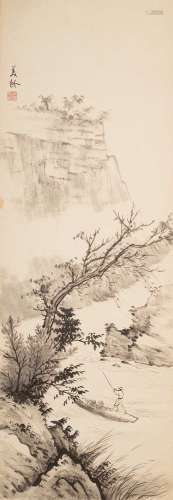 宋美齡(1898~2003) 山水 水墨 紙本 立軸