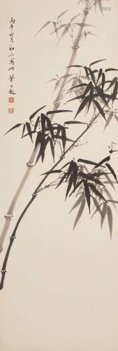 葉公超(1904~1981) 竹 水墨 紙本 立軸