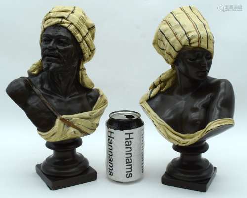 A RARE PAIR OF 19TH CENTURY AUSTRIAN COLD PAINTED BRONZED TE...