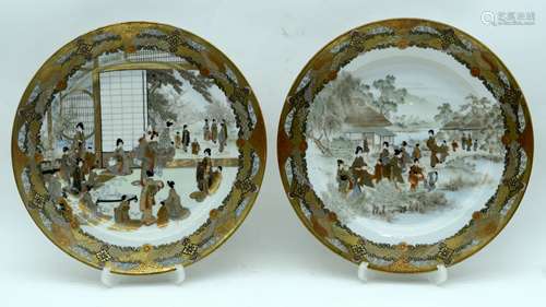 A PAIR OF 19TH CENTURY JAPANESE MEIJI PERIOD KUTANI PORCELAI...