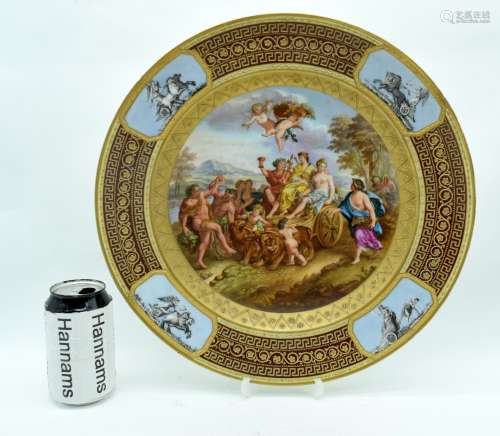 A LARGE LATE 19TH CENTURY VIENNA PORCELAIN DEEP BOWL painted...