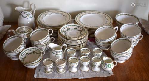A THOMAS GOODE & CO PORCELAIN TEASET decorated with swags an...