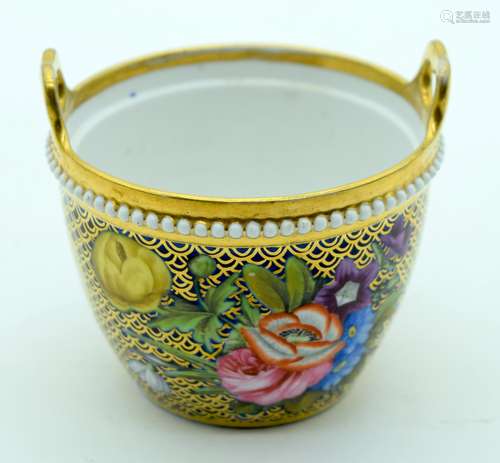 AN EARLY 19TH CENTURY SPODE TWIN HANDLED PORCELAIN BOWL Patt...