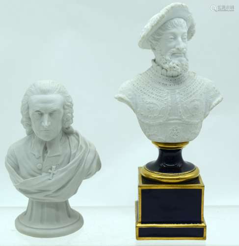 A 19TH CENTURY FRENCH SEVRES BISQUE PORCELAIN PARIAN BUST to...