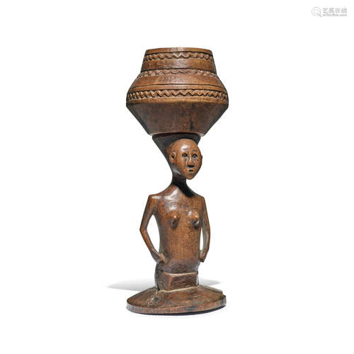 Rare Lozi Figural Cup Holder, South Africa