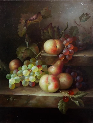 OIL PAINTING ON CANVAS OF STILL LIFE