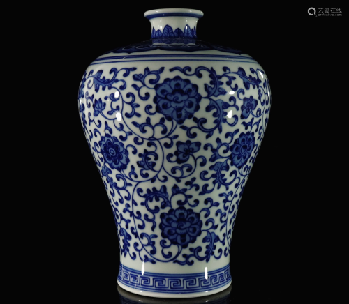 A Fine Blue and White 'Flower' Meiping
