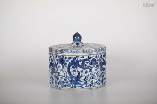 16TH Blue and white glaze cricket jar