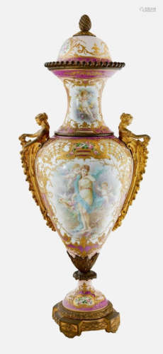 ART NOUVEAU ORMOLU MOUNTED SEVRES VASE COLLOT