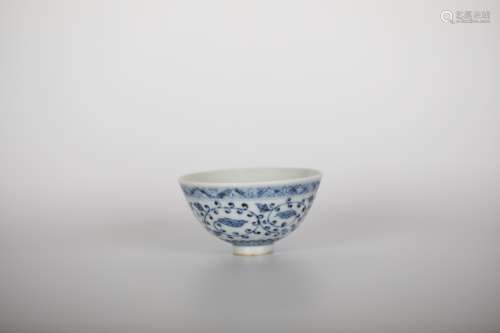 Ming，Blue and white cup