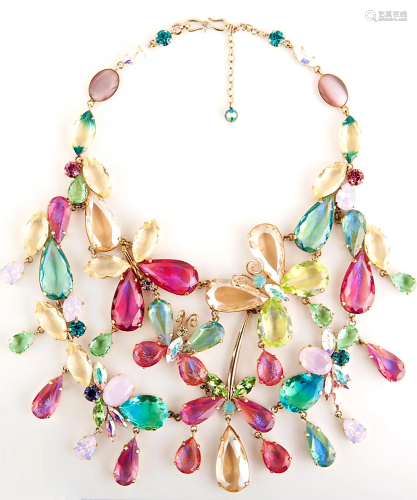 Philippe Ferrandis Pastel Coloured Crystal Necklace