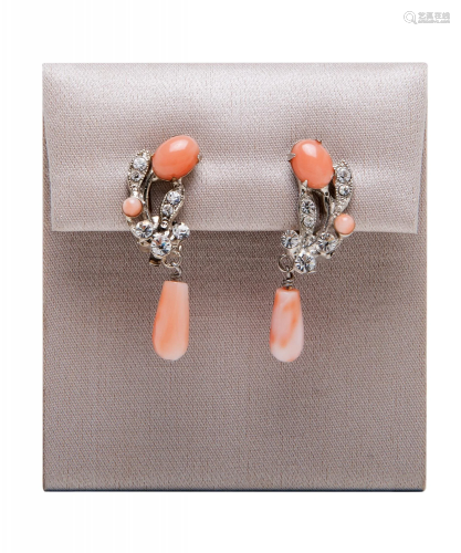 Siman Tu Coral Drop Earrings