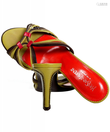 Yves Saint Laurent Rive Gauche Daria 80 Slide Sandals