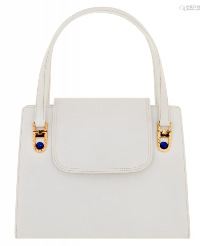 Vintage Gucci White Lapis Top Handle Bag