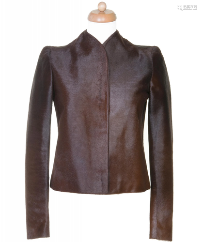 Alexander McQueen Brown Cowhide Leather Jacket