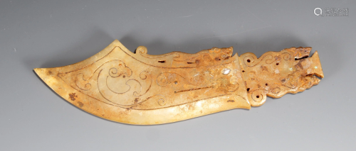 A CHINESE JADE CARVING KNIFE